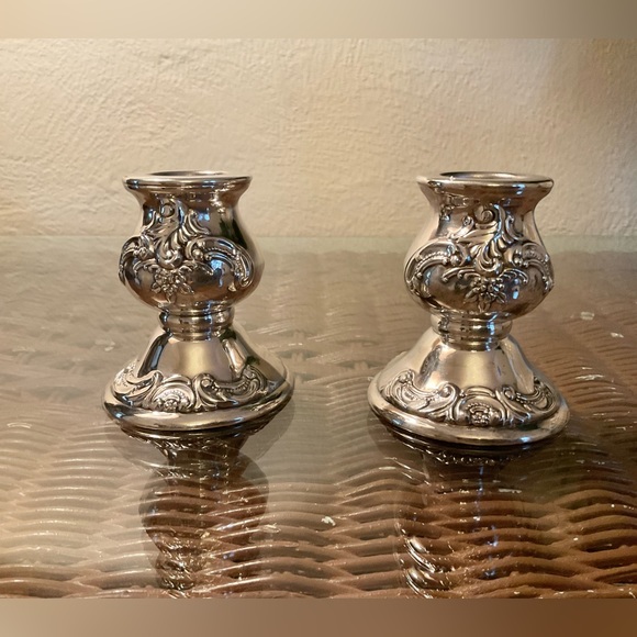 1940’s Wallace Silversmiths Candle Holders - Picture 4 of 9